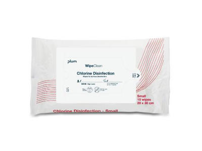 Desinfektionsserviet Plum med klor 30x20 cm 10 stk