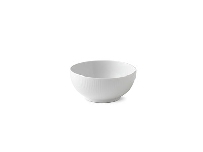 Royal Copenhagen Hvid Riflet skål 15 cm