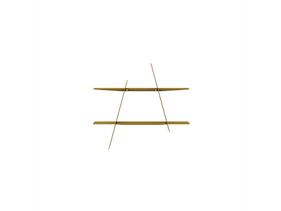 Andersen A-Shelf medium, Messing - 52x9x46 cm