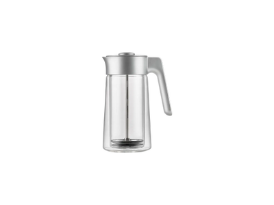 Jacob Jensen Stempelkande i dobbeltvægget borosilikatglas 1 liter i silver 
