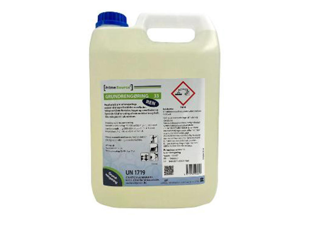 Grundrengøring Prime Source Ren 33 uden farve og parfume 5 liter