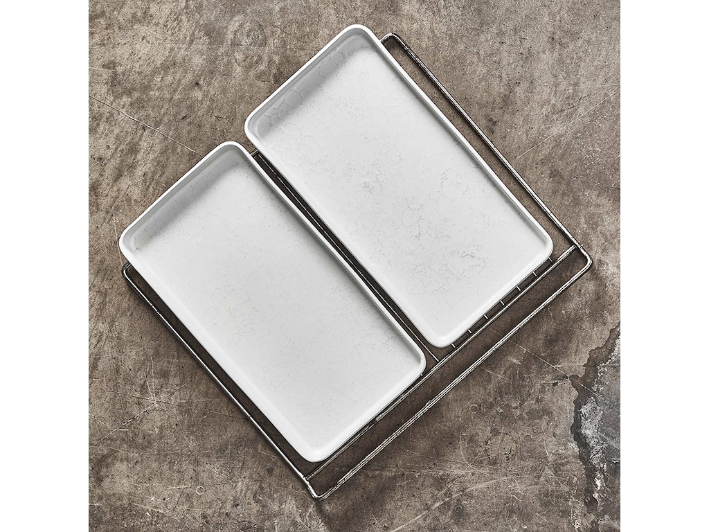 RAW Fad 2 stk. 34x18x2,5 cm Arctic White
