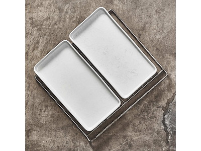 RAW Fad 2 stk. 34x18x2,5 cm Arctic White