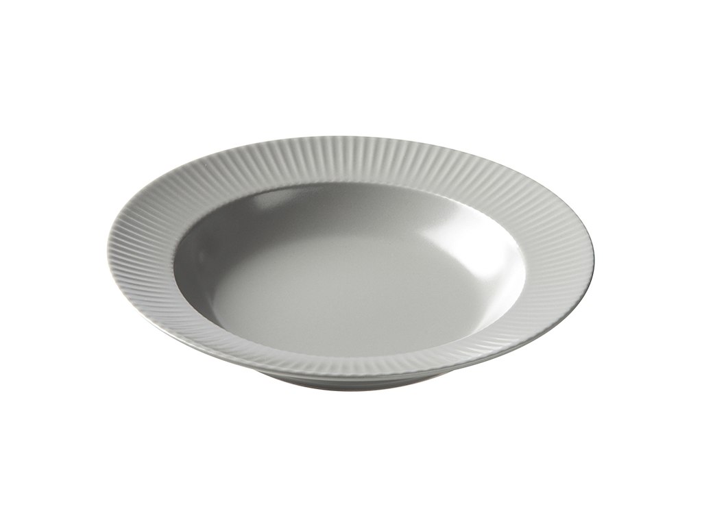 Tallerken dyb Ø23 cm Groovy Grå