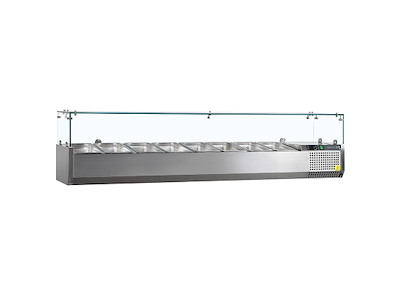 Køleopsats GN1/4 x8stk m/glas top
