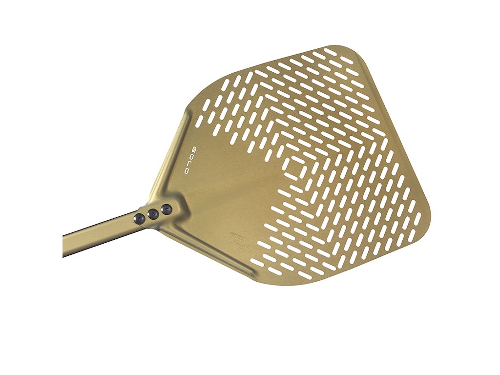 Pizzaspade 36x36 cm perf. 150 cm Gold