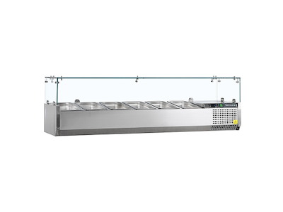 Køleopsats 6x1/4 GN m/Glas top