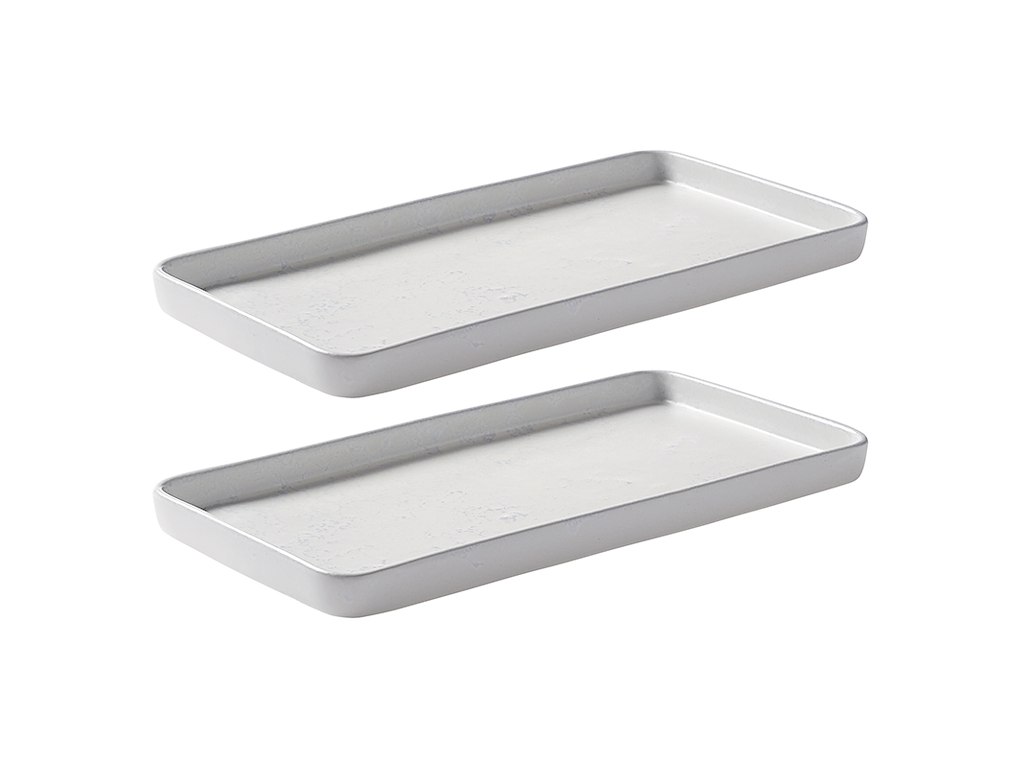 RAW Fad 2 stk. 34x18x2,5 cm Arctic White
