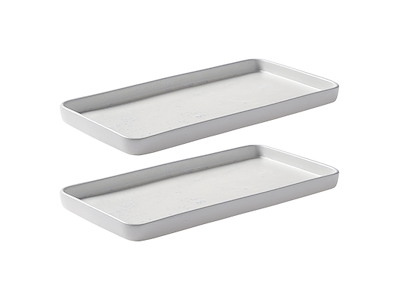 RAW Fad 2 stk. 34x18x2,5 cm Arctic White