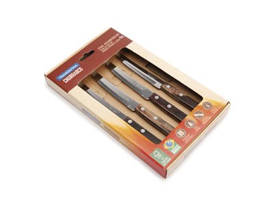 Steakkniv 4 stk. Kastanje Polywood 