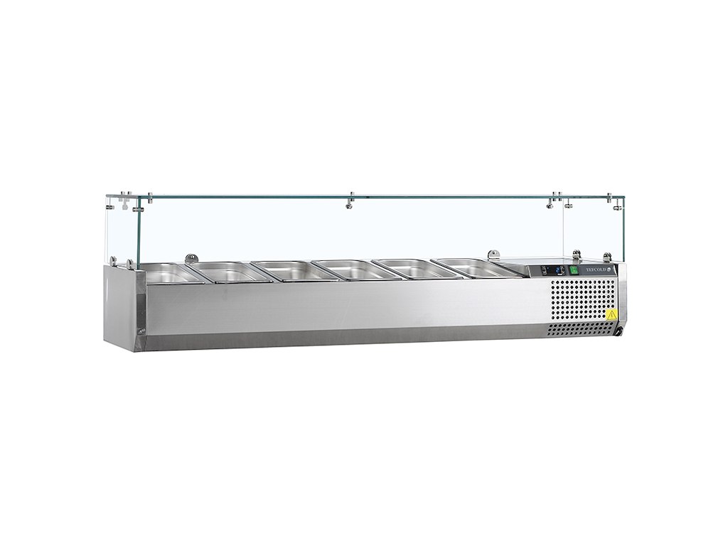 Køleopsats GN1/4 x6stk m/glas top