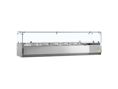 Køleopsats GN1/4 x6stk m/glas top
