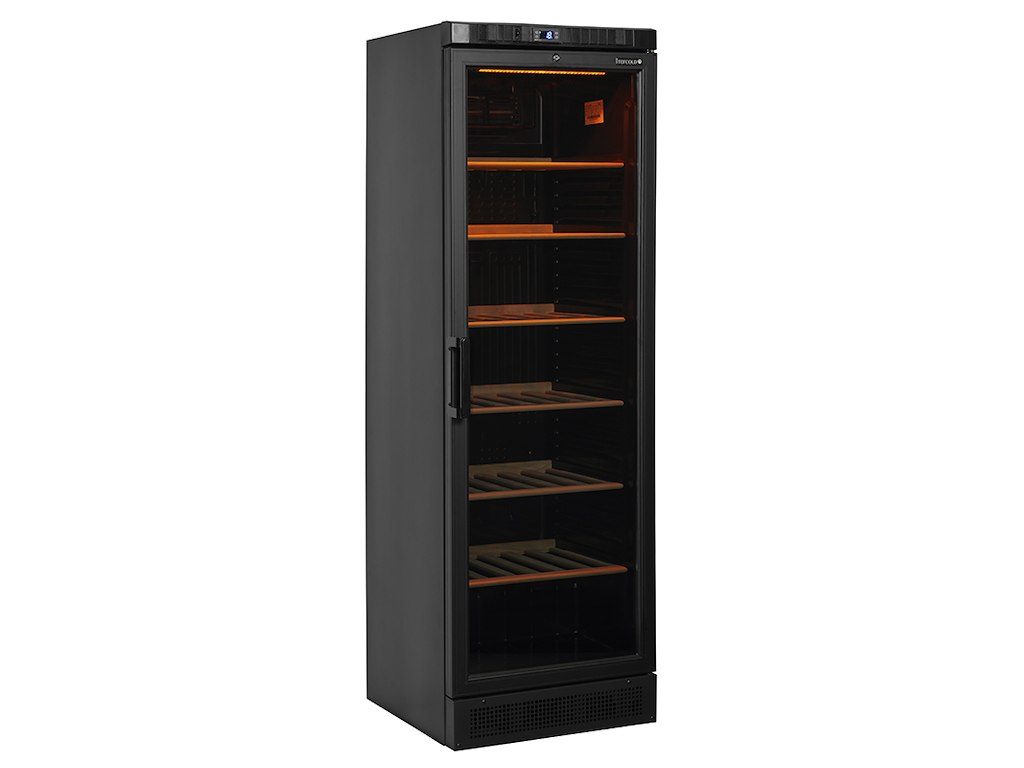 Vinkøleskab 350 ltr. Sort 1-18C