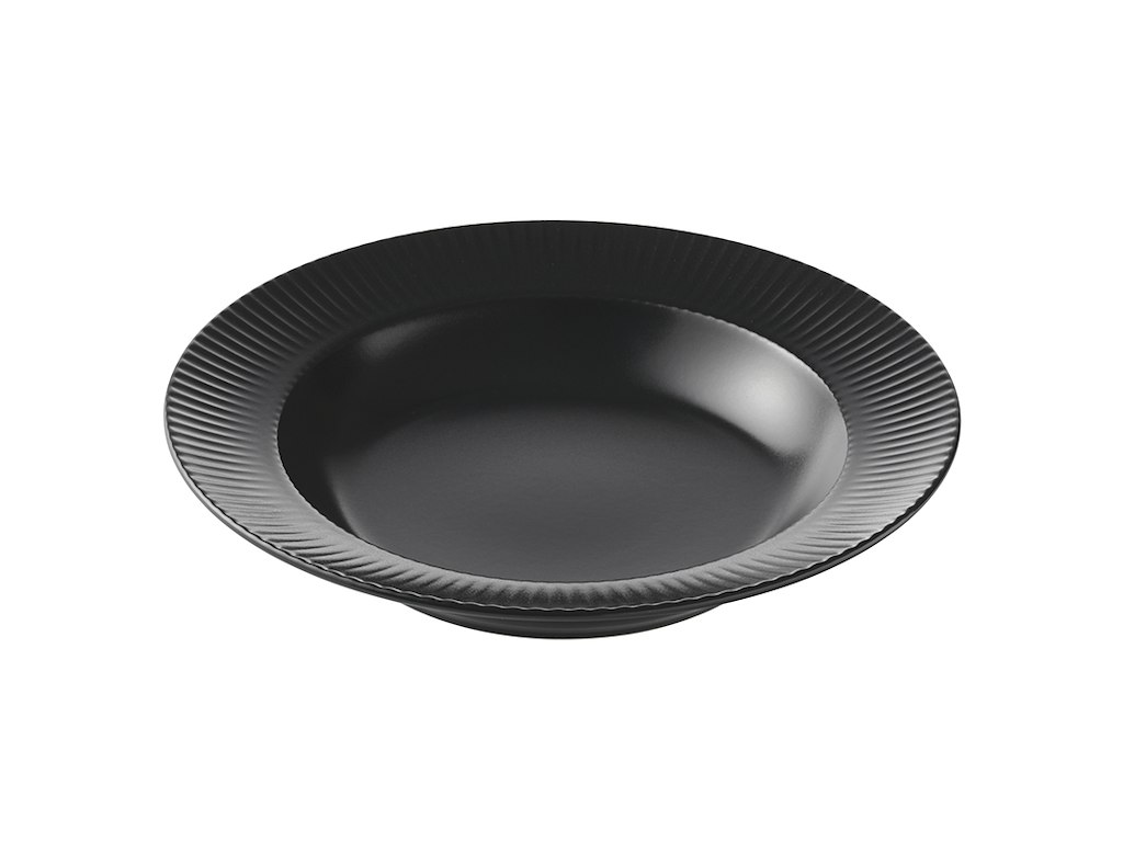 Tallerken dyb Ø23 cm Groovy Sort