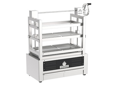 Lift grill 80cm m/ elevationssystem Sort