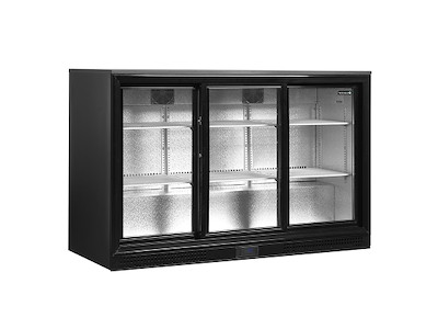 Backbar 3 skydelåger Sort 278 ltr. 