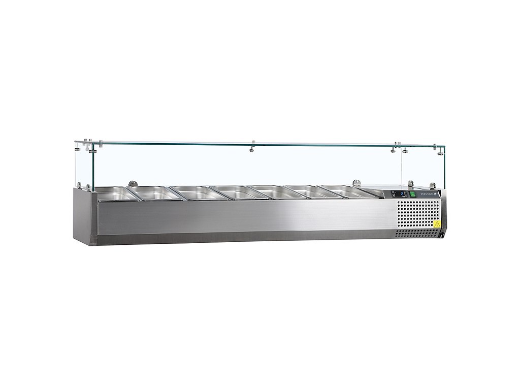 Køleopsats GN1/4 x7stk m/glas top
