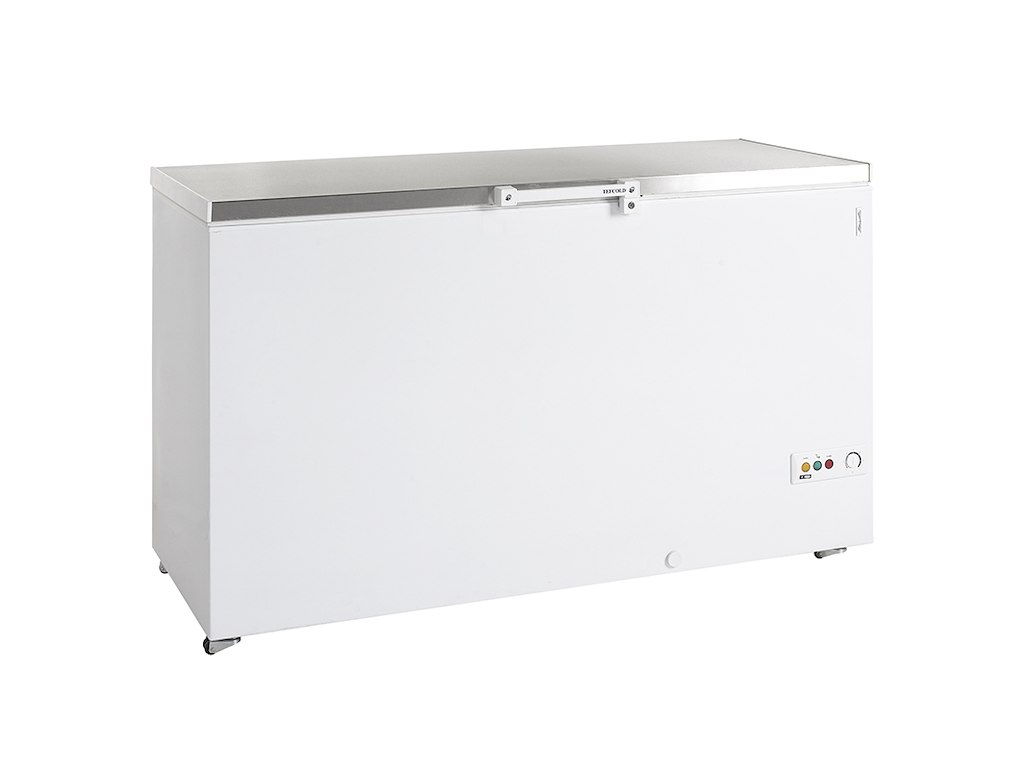 Kummefryser 454 ltr Hvid/RF m/hjul og lå