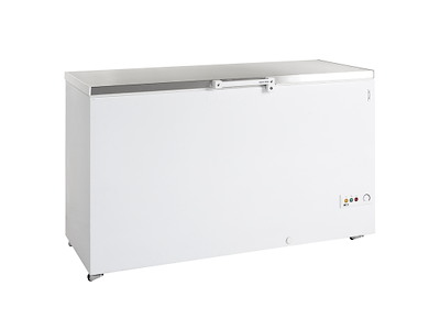 Kummefryser 454 ltr Hvid/RF m/hjul og lå