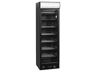 Displayfryseskab 270 ltr. Sort m/lystop