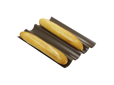 Flutesform Non-stick t/4 brød 38x32cm 