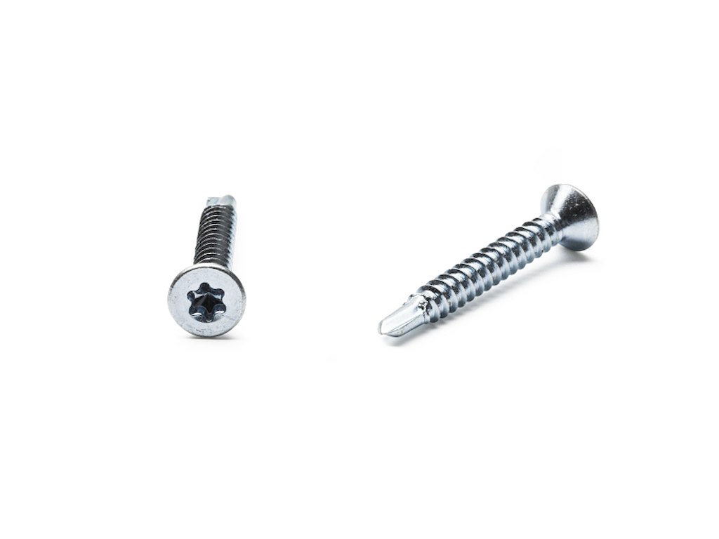 Lynskrue m/borspids undersænket m/torx-kærv FZB