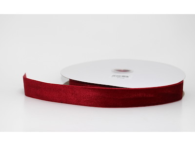 Velvet ribbon burgundy 25mmx25 yards