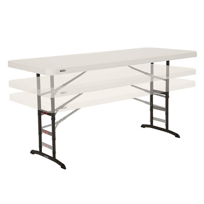 Klapbord LifeTime 183x76 højdejust. offwhite