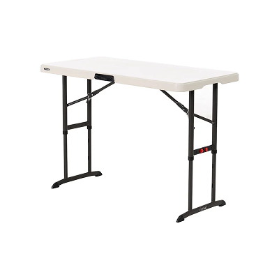 Klapbord LifeTime 122x61 højdejust. stabel, håndt. offwhite