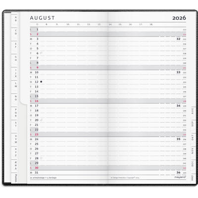 Index Planner månedskalender sort vinyl 2026