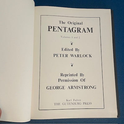 THE ORIGINAL PENTAGRAM 1-2 - Peter Warlock