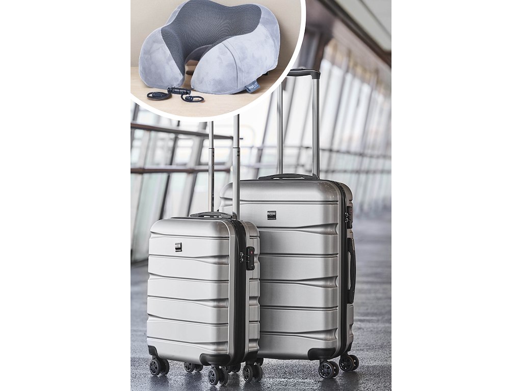 Bon Goût Kuffertsæt Tokyo 19" & 24 i Aluminium  Inkl. rejsepude