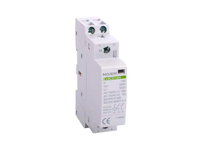 Noark brumfri kontaktor 16A, 48V AC/DC, 1NO, 1M