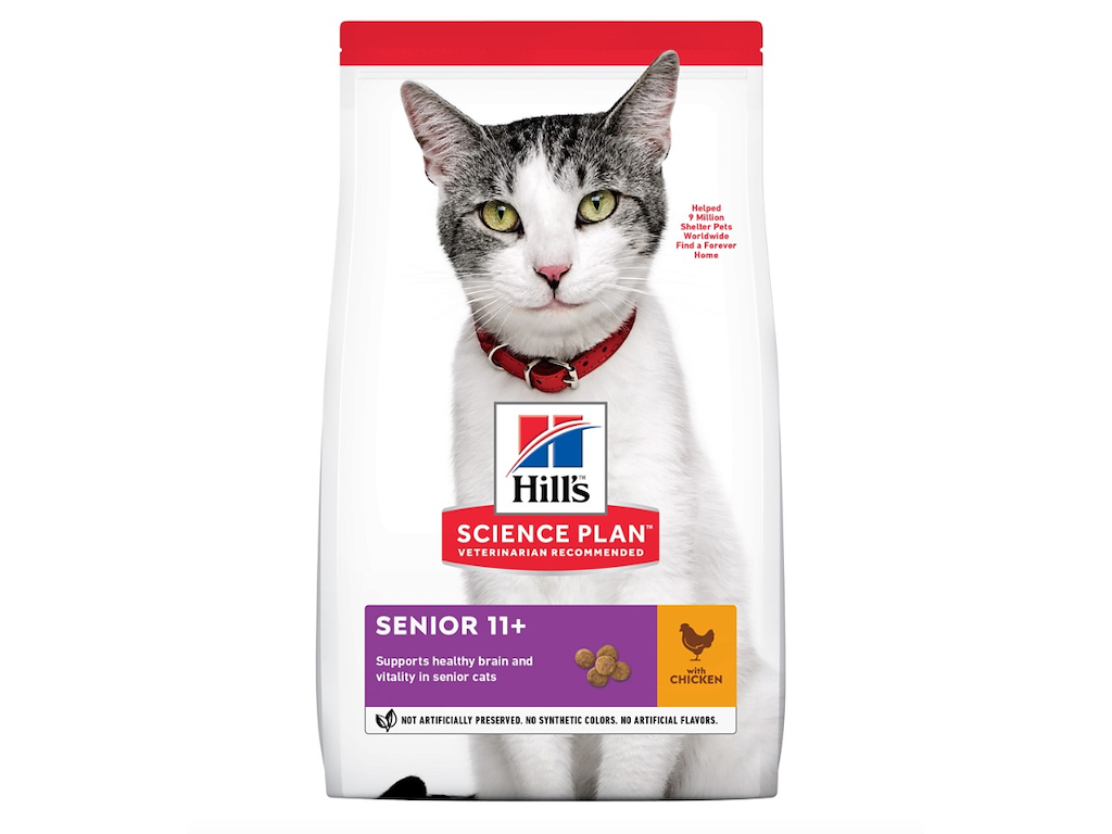 Hill's Science Plan Senior 11+ Kattefoder med Kylling – 1,5 kg