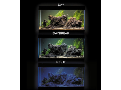 Aquael Opti Set 125 White 2.0 – Akvariesæt 125L m. LED-lys, glasdæklåg og optiwhite frontglas