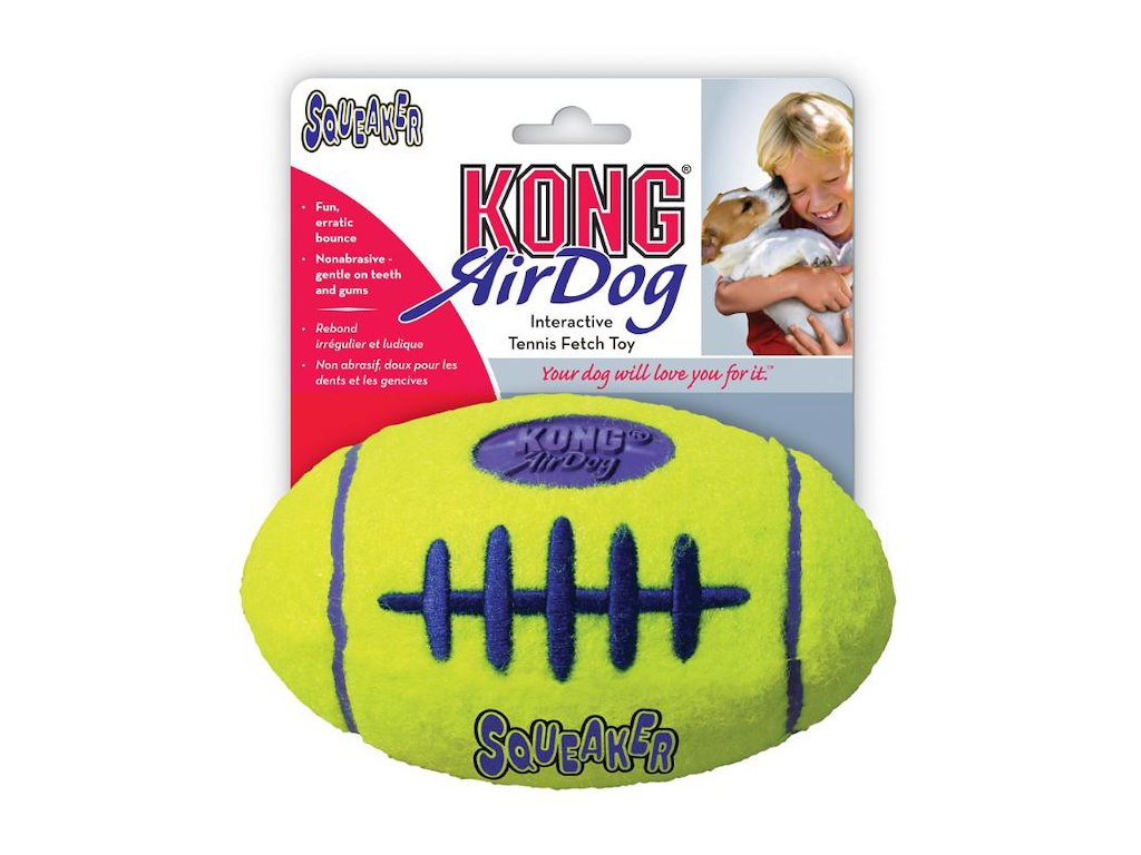 KONG AirDog Squeaker Football 
tennisbold, M,