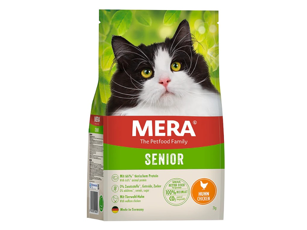 mera CATS Senior Chicken Kattefoder 2 kg – Tørfoder til Ældre Katte med Kylling