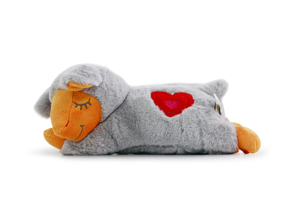PUPS Heart Beat Sheep – Beroligende Plysfår med Hjerterytme til Hvalpe (38 cm)