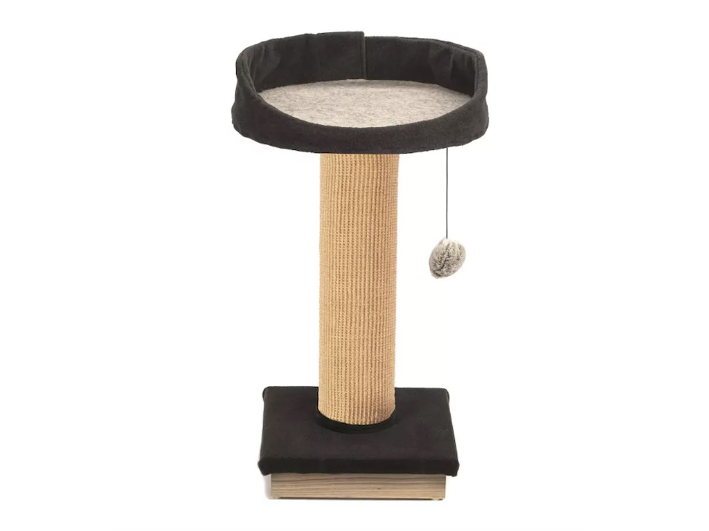 Ecomfy Kradsetræ Alex m. Platform 67,5 cm Beige – Kompakt Kradsemiljø med Udkigsplads og Legebold