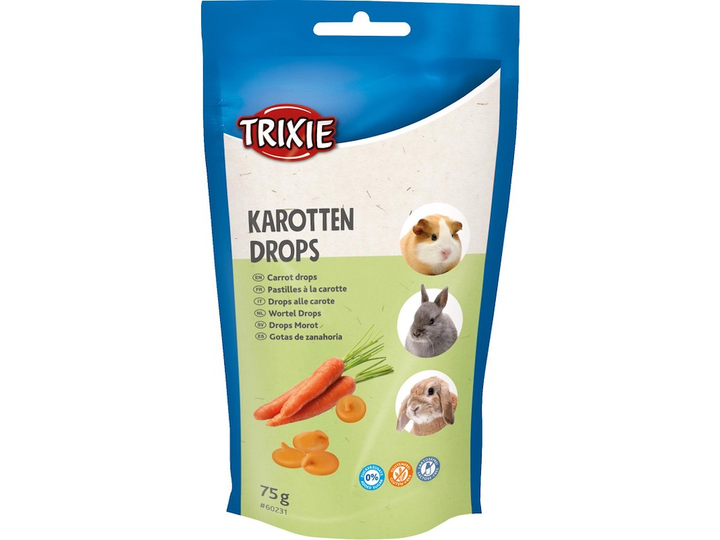 Vitamindrops gulerødder 75g 