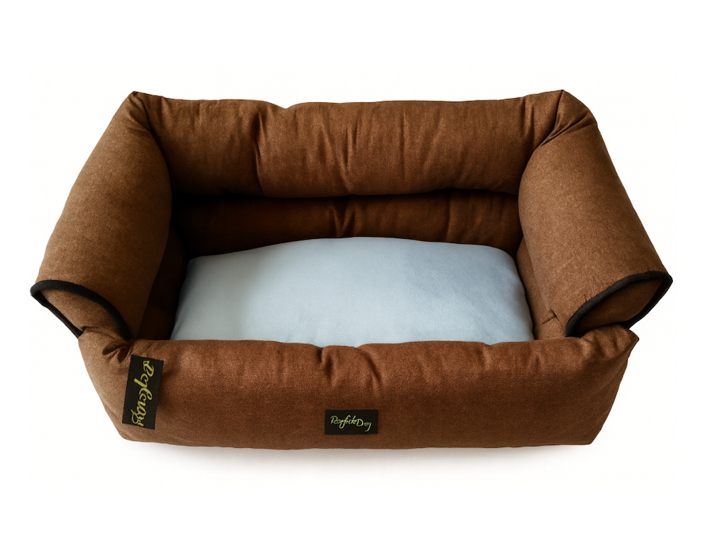 Perfect Dog Hundesofa Brun 60×40×25 cm med Vendbar Kølepude