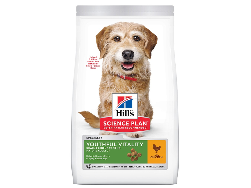 Hill's Science Plan Senior Vitality Small & Mini Hundefoder med Kylling – 1,5 kg