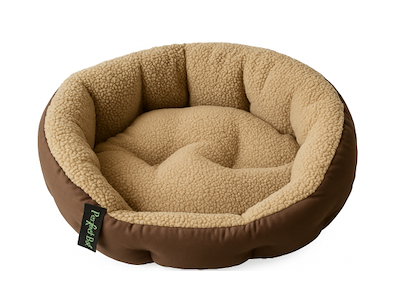 PERFECT DOG Hundeseng i Kunstlæder 55×45×21 cm – Luksus Hundeseng til Små & Mellemstore Hunde