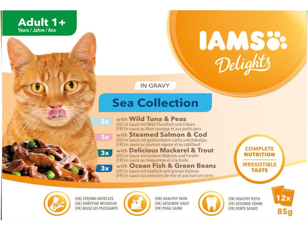 Iams Cat Adult Sea collection in 
Gravy  12x85g