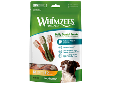 Whimzees tandbørste M 12 stk