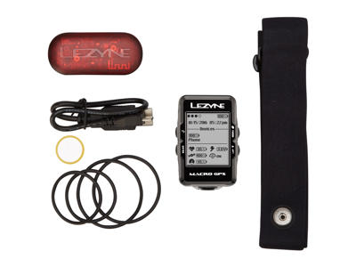 Lezyne Macro GPS HR Loaded - Cykelcomputer - Bundle med pulsbælte