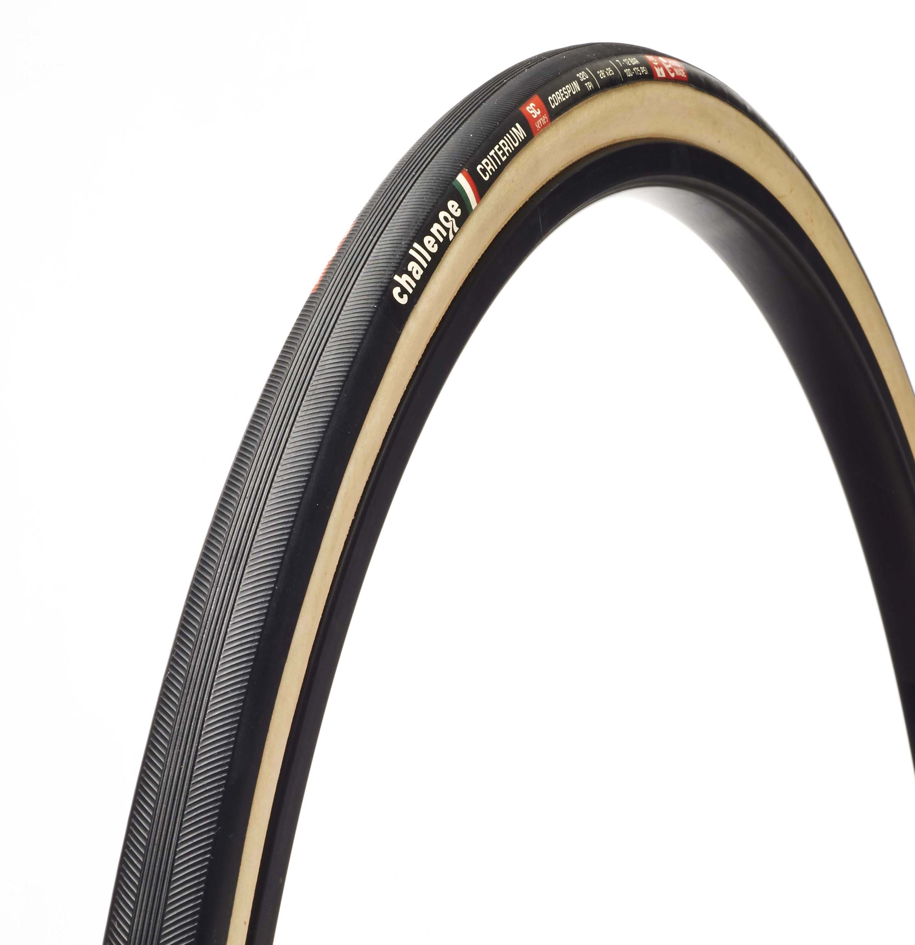 Challenge - Criterium 700x25c | Tyres Challenge Criterium - Foldedæk - 700x25c (25-622) - Sort/hvid | Tyres
