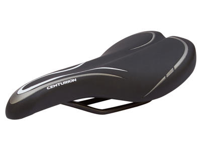 Centurion - Cykelsadel - Sort med hvidt logo