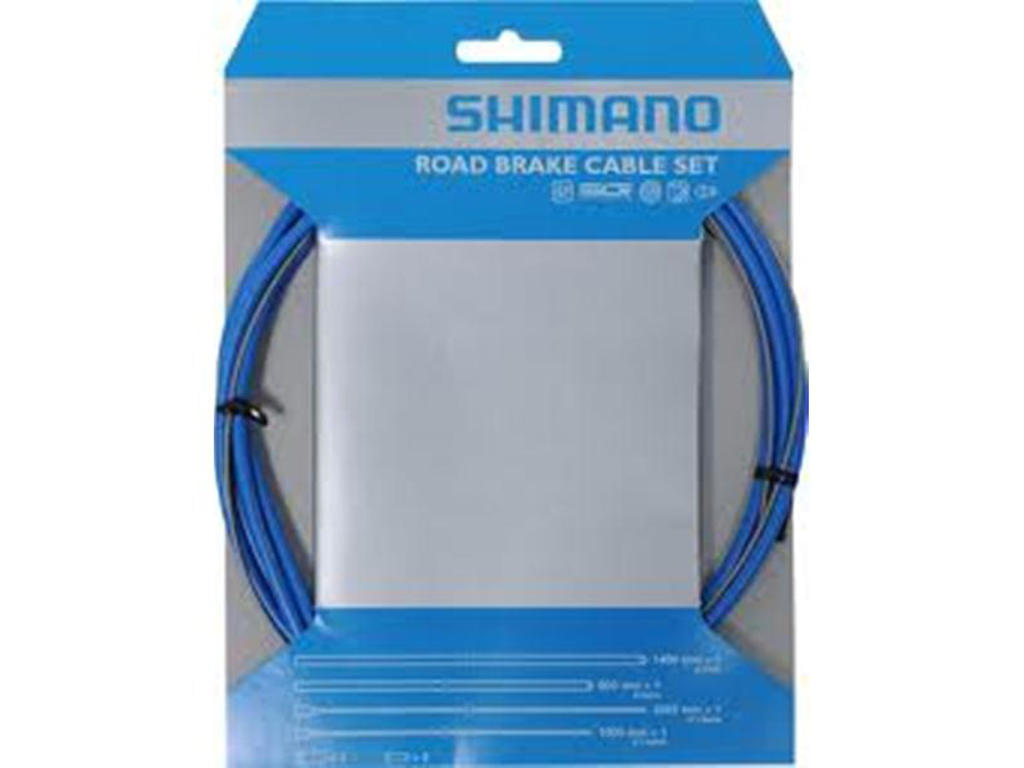 Shimano Road - Bremsekabel sæt PTFE blå - Til Racer/Sportscykler thumbnail
