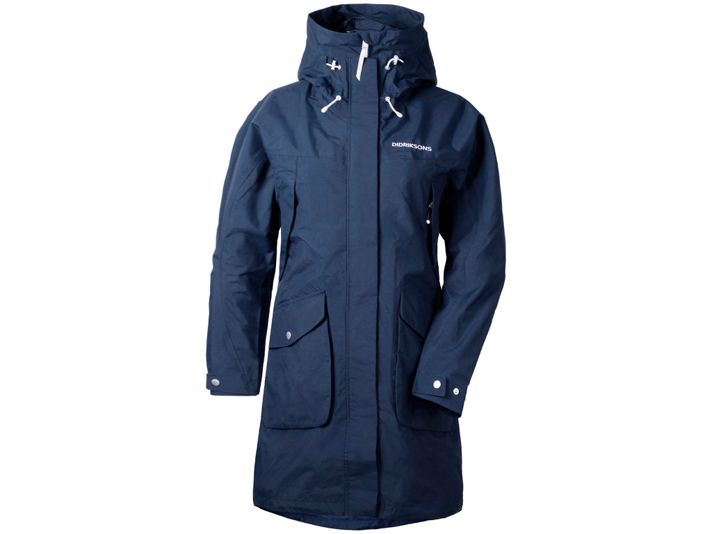 Didriksons Thelma Womens Parka - Vandtæt damejakke - Navy - Str. 44 thumbnail